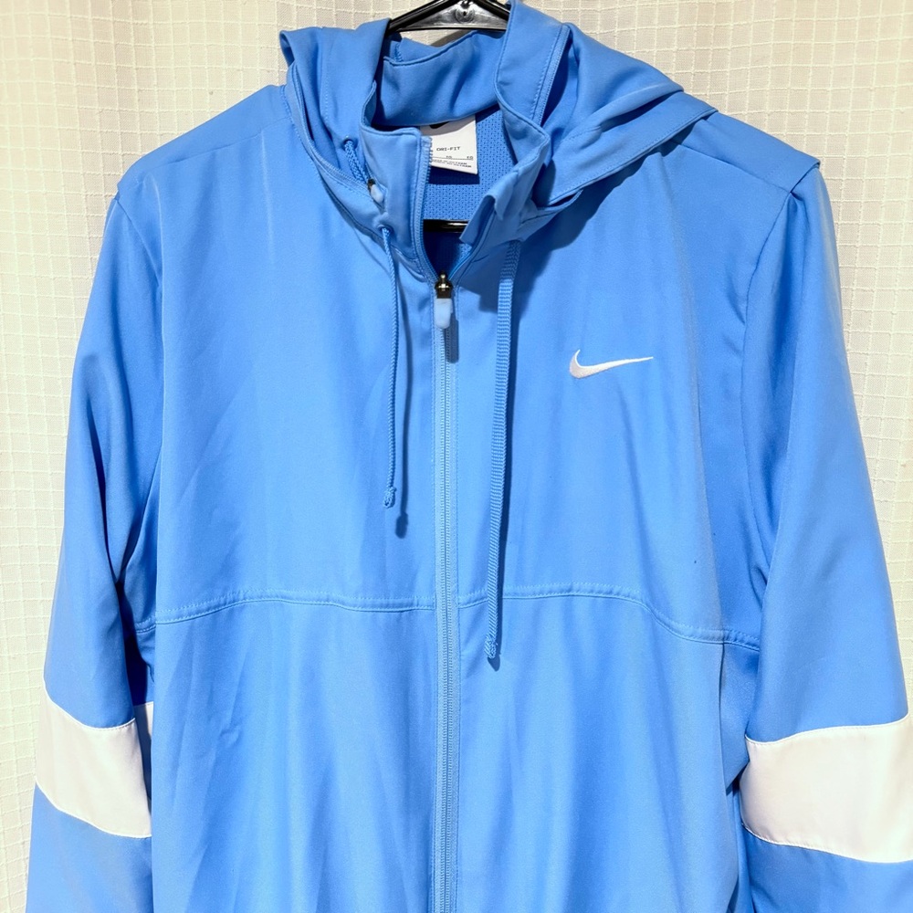Nike Light Blue Dri-Fit Hooded Zip Jacket - Picture 2 of 5